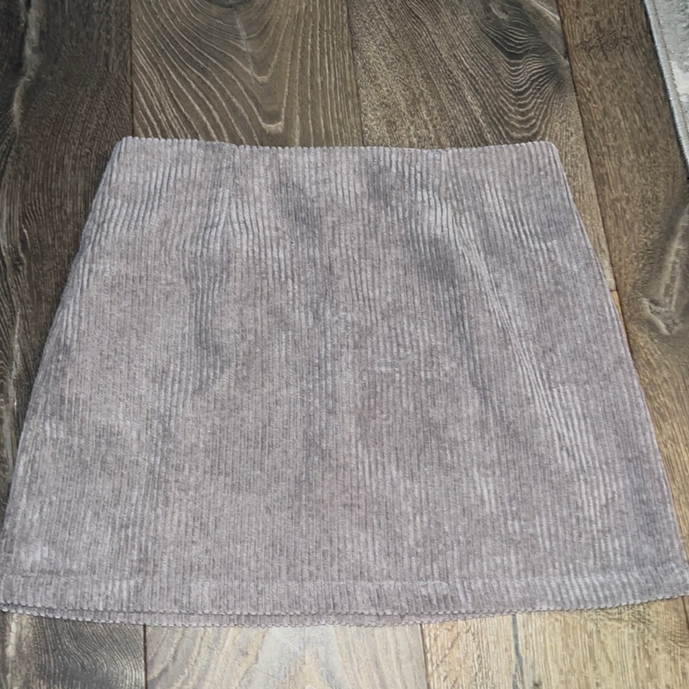 Lulus size large grey corduroy mini skirt